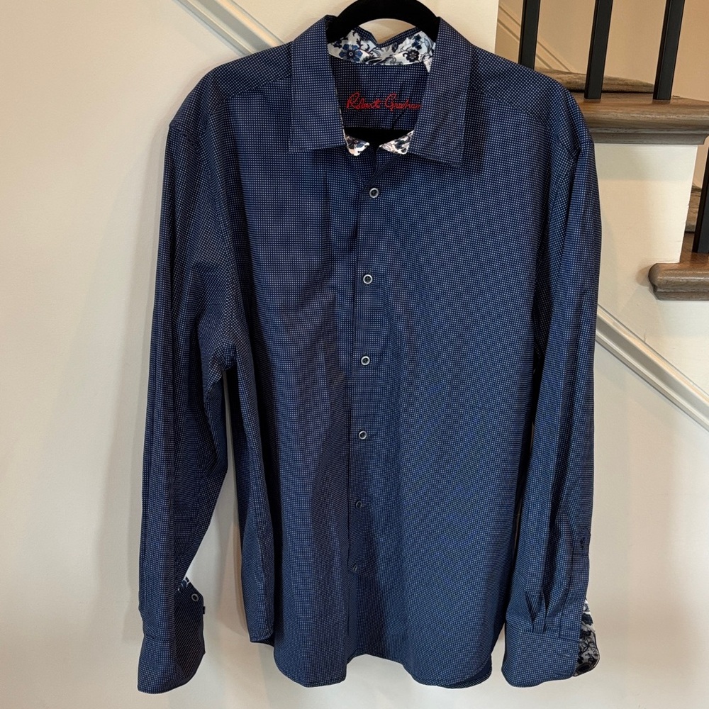 Robert Graham Navy Button Down Shirt